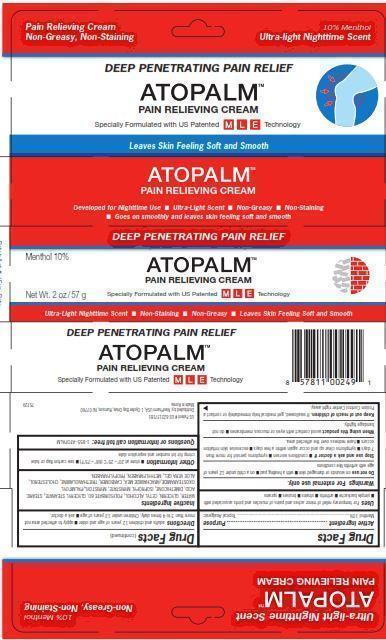 ATOPALM pain relieving cream outer package
