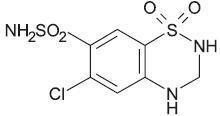 Hydrochlorothiazide Structural Formula