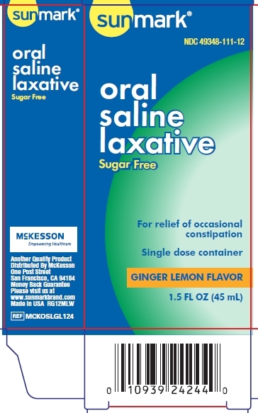 Sunmark Oral Saline Laxative Ginger Lemon Principal Display Panel