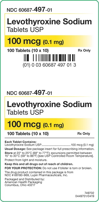 100 mcg Levothyroxine Tablets Carton