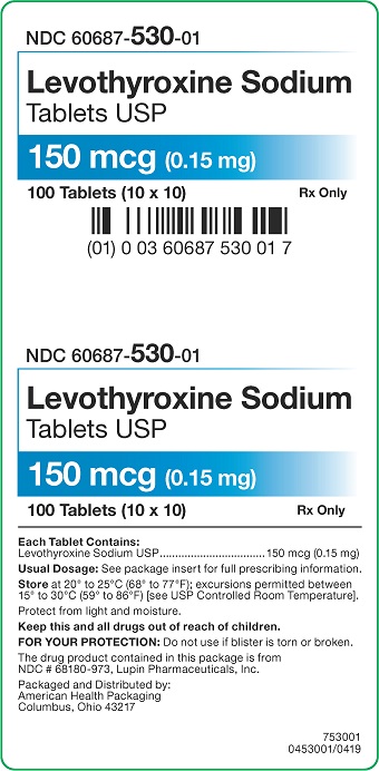150 mcg Levothyroxine Tablets Carton
