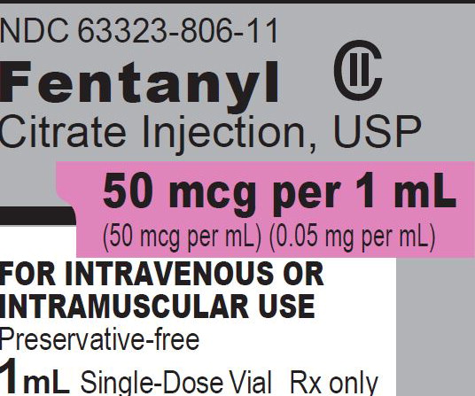 PACKAGE LABEL - PRINCIPAL DISPLAY – Fentanyl Citrate 50 mcg per 1 mL Vial Label
