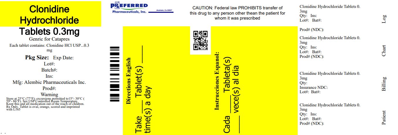 Clonidine Hydrochloride Tablets 0.3mg 