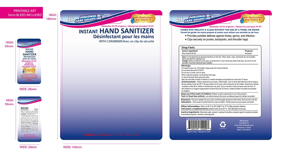 Instant Hand sanitzer with clip
