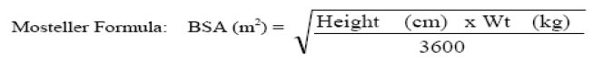 Mosteller formula