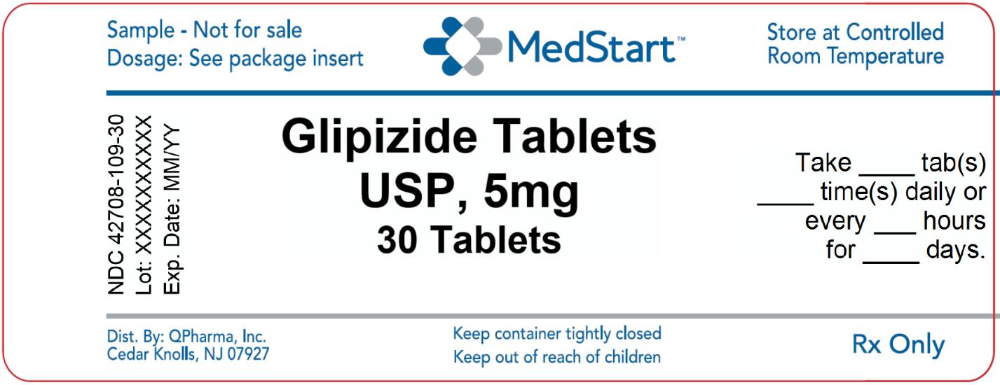 42708-109-30 Glipizide Tablets USP 5mg x 30 V2