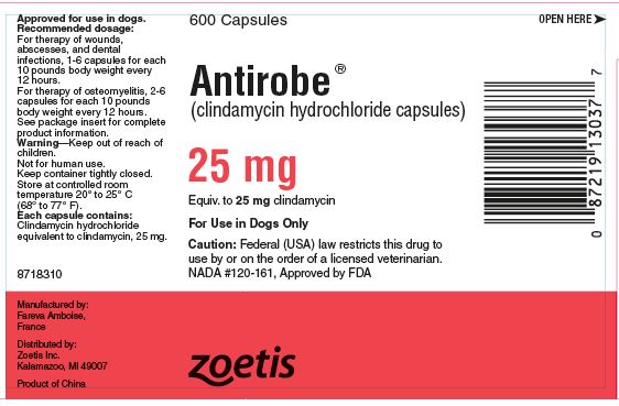 Antirobe Capsules 25 mg label