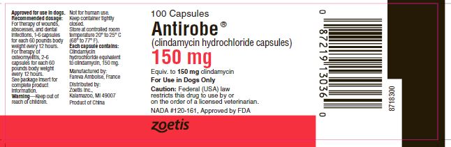 Antirobe Capsules 150 mg Label