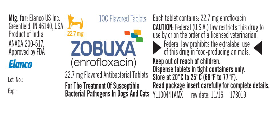 Principal Display Panel - Zobuxa 22.7 mg 100 Tablets Bottle Label
