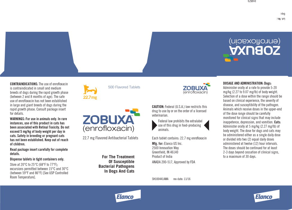 Principal Display Panel - Zobuxa 22.7 mg 500 Tablets Carton Label
