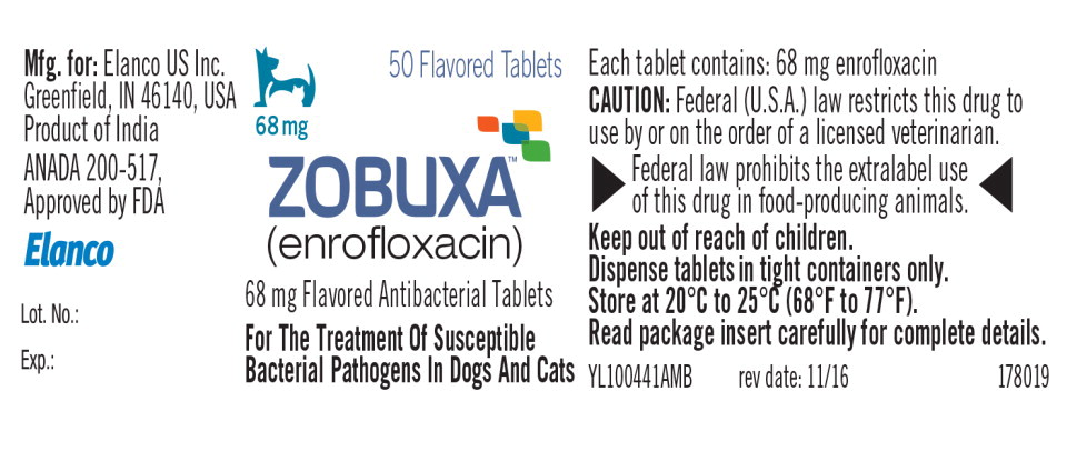 Principal Display Panel - Zobuxa 68 mg 50 Tablets Bottle Label
