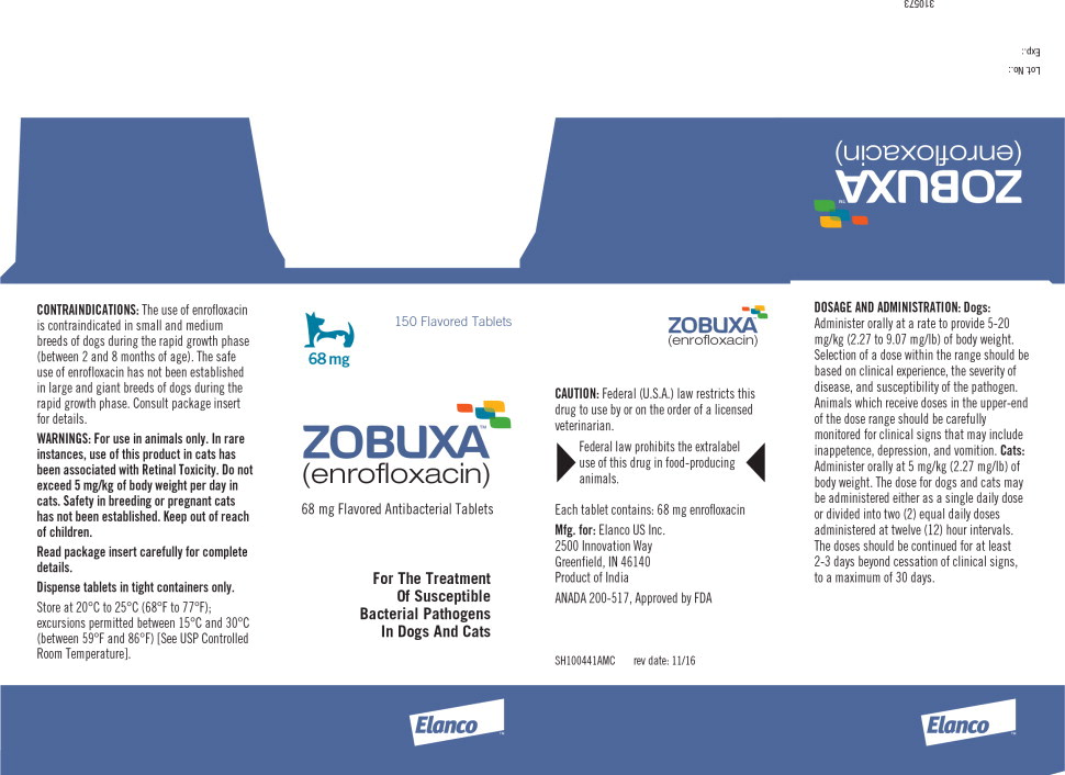 Principal Display Panel - Zobuxa 68 mg 150 Tablets Carton Label
