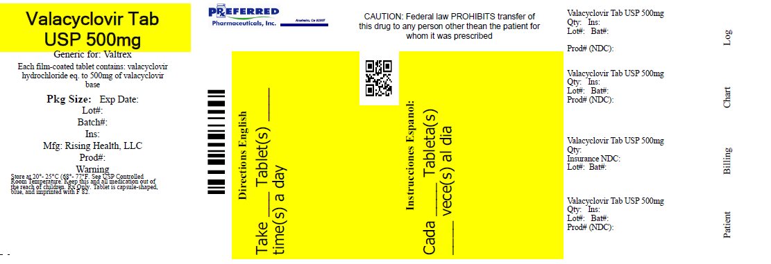 Valacyclovir Tab USP 500mg