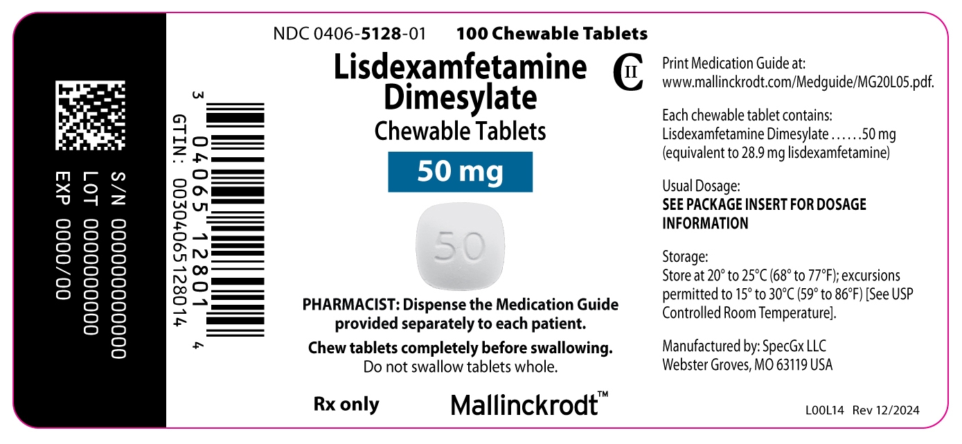 Lisdexamphetamine 50 mg Tablet