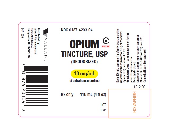 Opium 118 mL Label