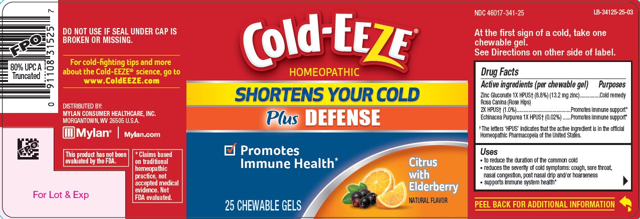Cold-Eeze Homeopathic Chewable Gels Bottle Label