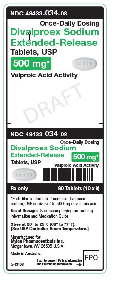 Divalproex Sodium Extended-Release Tablets, USP 500 mg Unit Carton Label