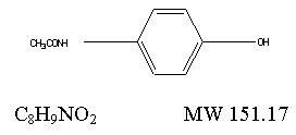 Acetaminophen Structural Formula