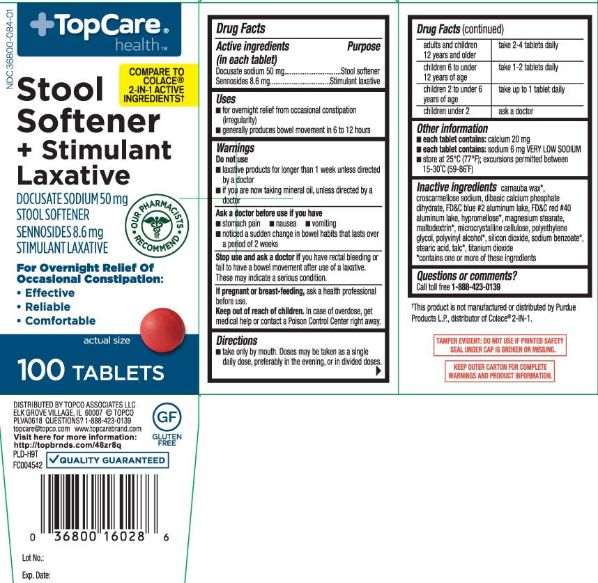 Docusate sodium 50 mg, Sennosides 8.6 mg