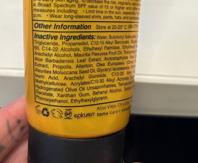 Inactive Ingredient section