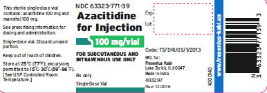 Principal Display Panel – 100 mg Vial Label
