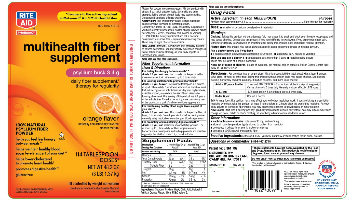 Rite Aid Pharmacy multihealth fiber supplement 114 teaspoon doses