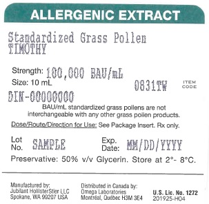 Standardized Grass Pollen, Meadow Fescue 10 mL, 100,000 BAU/mL Carton Label