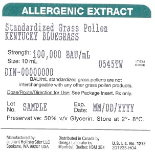 Standardized Grass Pollen, Meadow Fescue 50 mL, 100,000 BAU/mL Carton Label