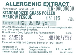 Standardized Grass Pollen, Bermuda Grass 50 mL, 10,000 BAU/mL Carton Label