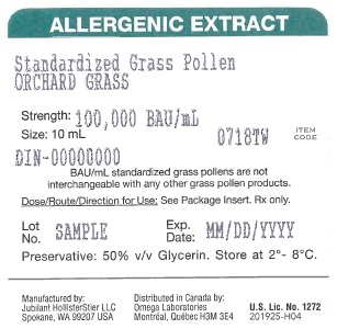 Standardized Grass Pollen, Kentucky Bluegrass 5 mL, 100,000 BAU/mL Carton Label