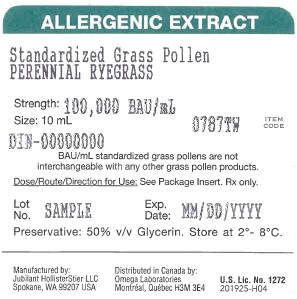 Standardized Grass Pollen, Kentucky Bluegrass 50 mL, 100,000 BAU/mL Carton Label