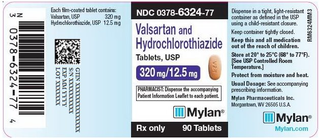 Valsartan and Hydrochlorothiazide Tablets, USP 320 mg/12.5 mg Bottle Label