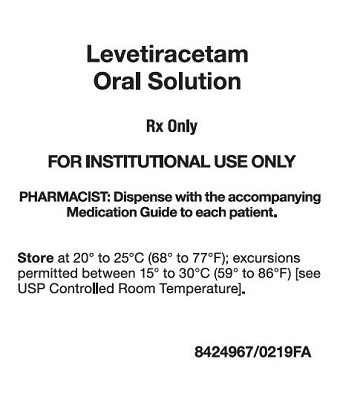 Levetiracetam Oral Solution Tray Label