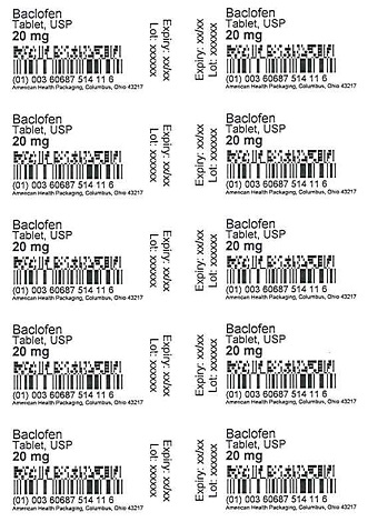 20 mg Baclofen Tablet Blister