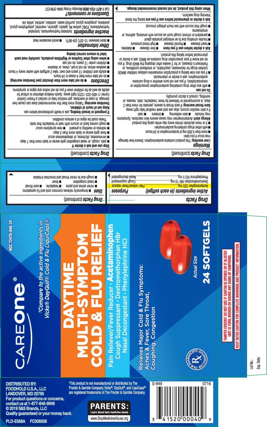 Acetaminophen 325 mg, Dextromethorphan HBr 10 mg, Phenylephrine HCL 5 mg