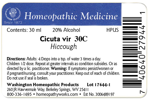 Cicuta vir label example