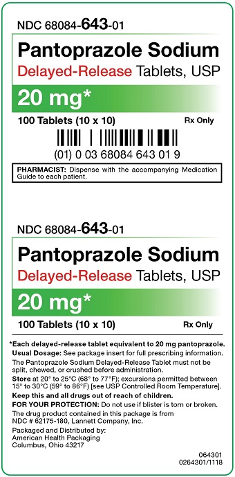 20 mg Pantoprazole Sodium DR Tablets Carton