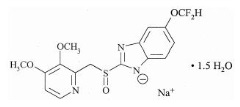 Pantoprazole sodium structural formula