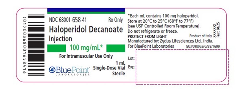 Vial Label Haloperidol Decanaote Injection 100mg per ml
