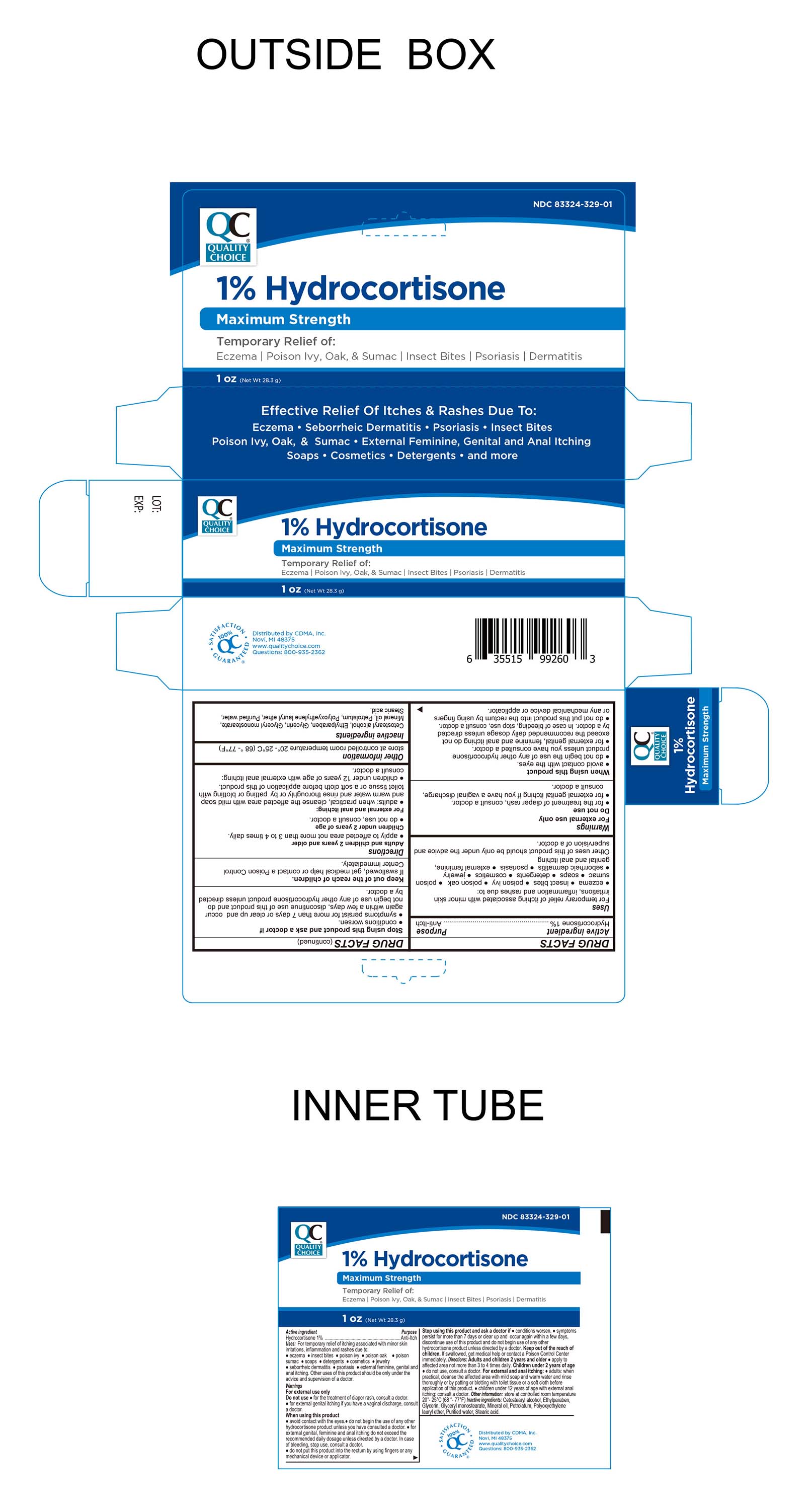 99260 QC HYDROCORTISONE CREAM MAX STRENGTH 1OZ REV09 030624 CDER