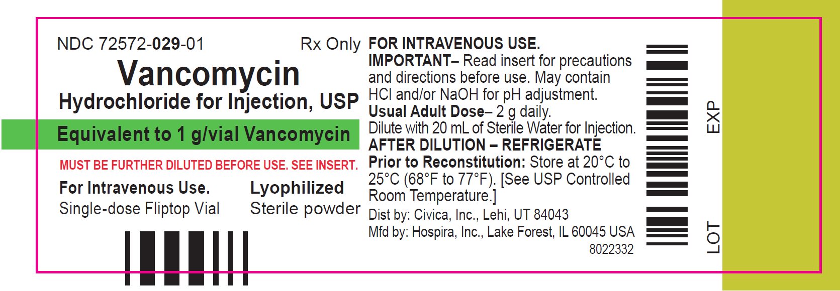 PRINCIPAL DISPLAY PANEL - 1 g Vial Label