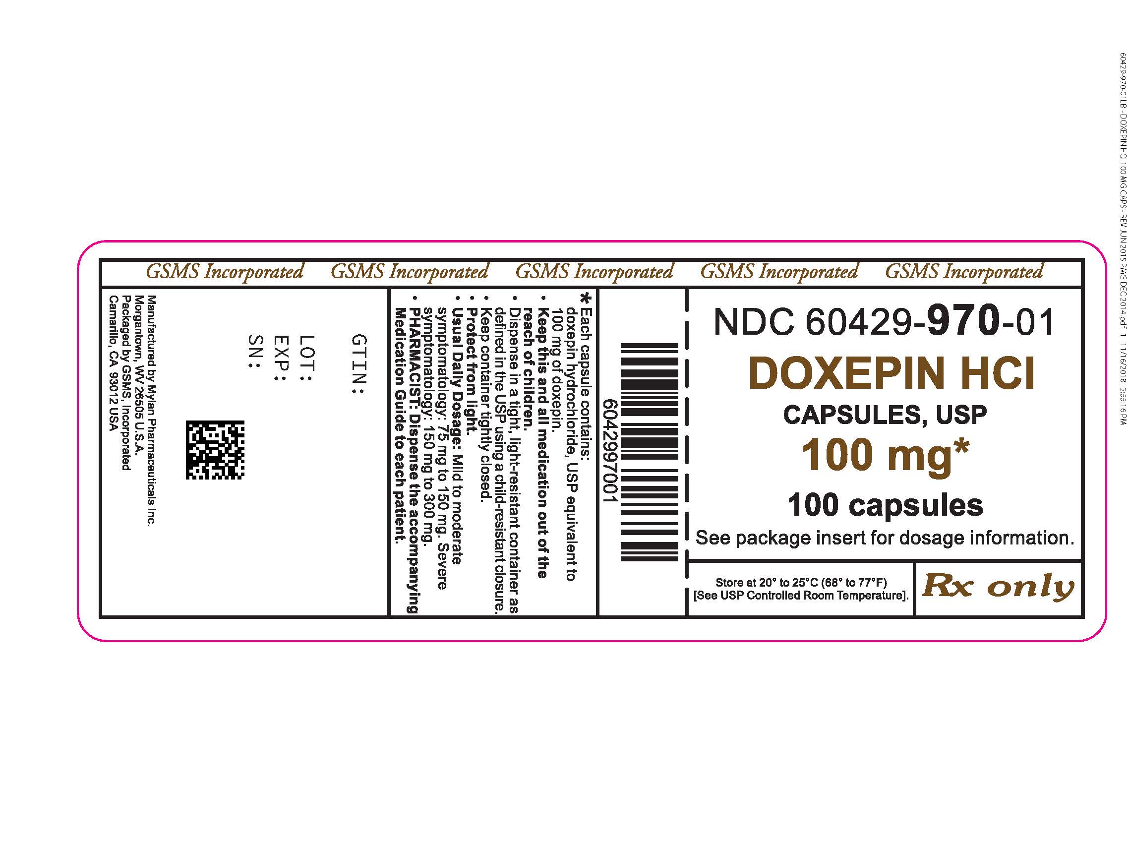 60429-970-01LB - DOXEPIN HCl 100 MG CAPS - REV JUN 2015 PMG DEC 2014.jpg