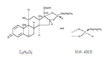 Chemical structure for budesonide