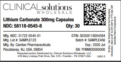 Lithium Carbonate 300mg capsule 30 count blister card