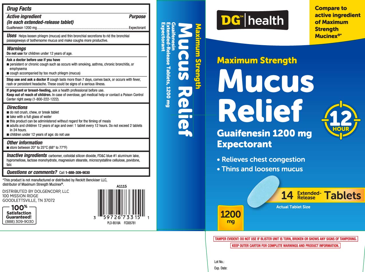 Guaifenesin 1200 mg