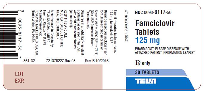 Label 125 mg. 30 Tablets