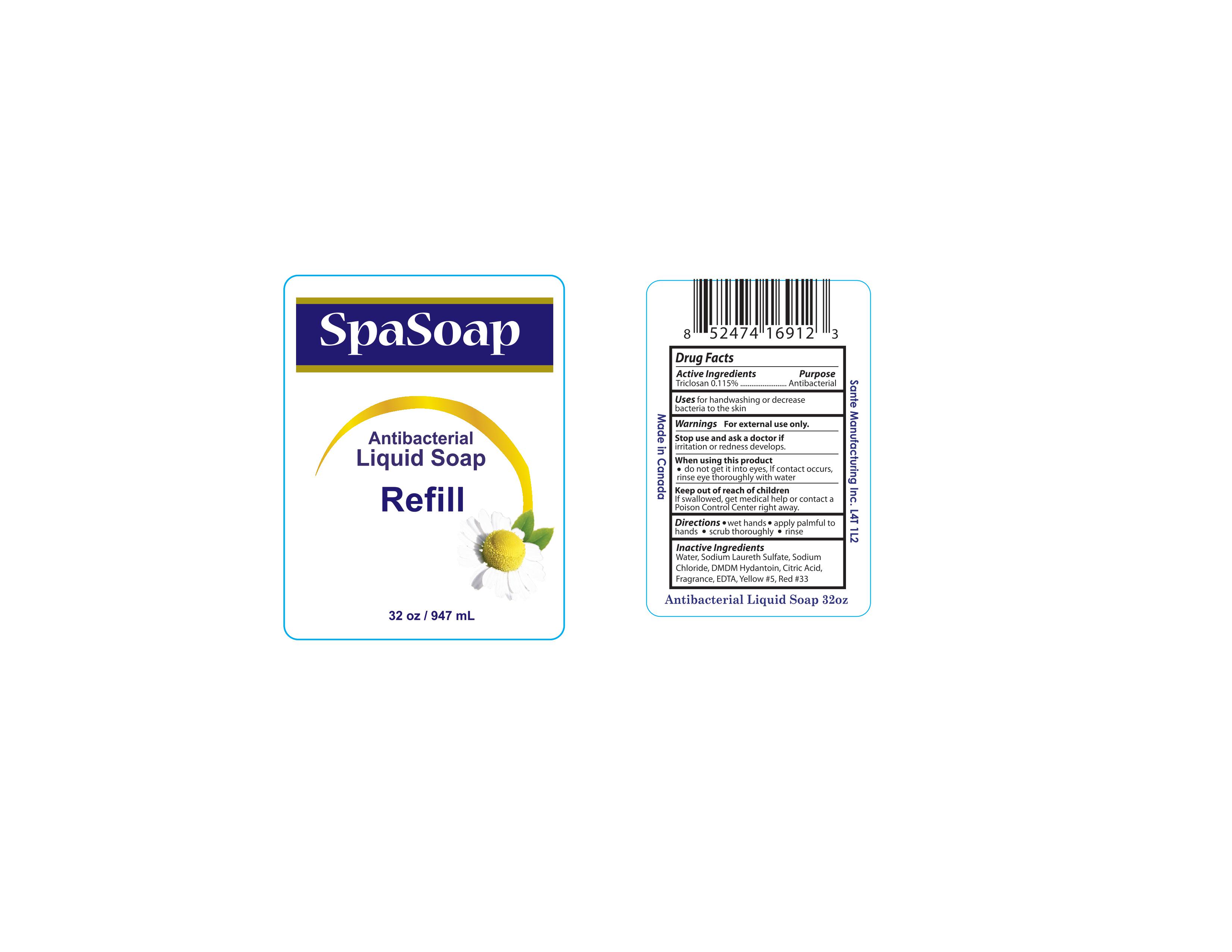 Spa Soap Antibacterial Liquid Soap Refill