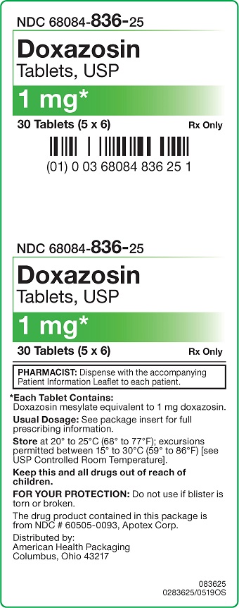 1 mg Doxazosin Tablets Carton - 30UD