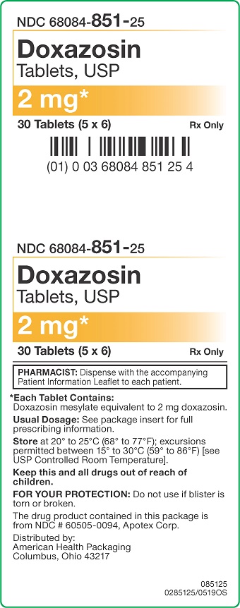 2 mg Doxazosin Tablets Carton - 30UD