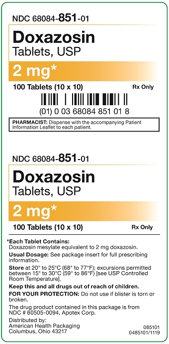2 mg Doxazosin Tablets Carton - 100UD